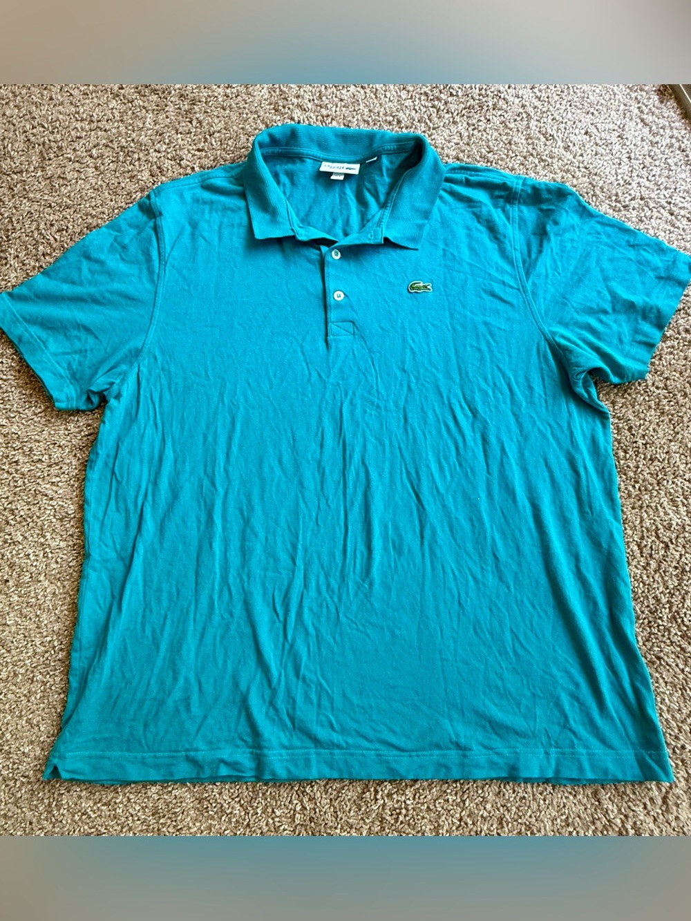Lacoste Men's Teal Polo Shirt